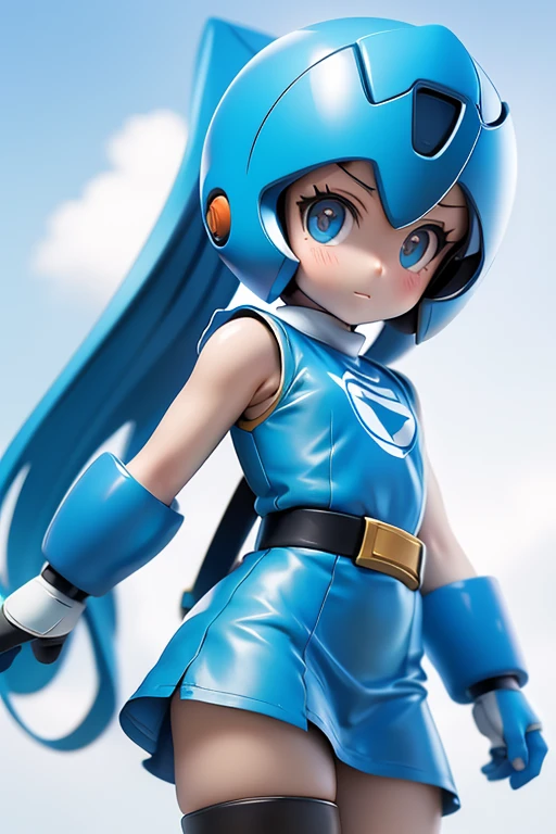 Rockman、Mega Man、Primary school students ,Young girl、front view