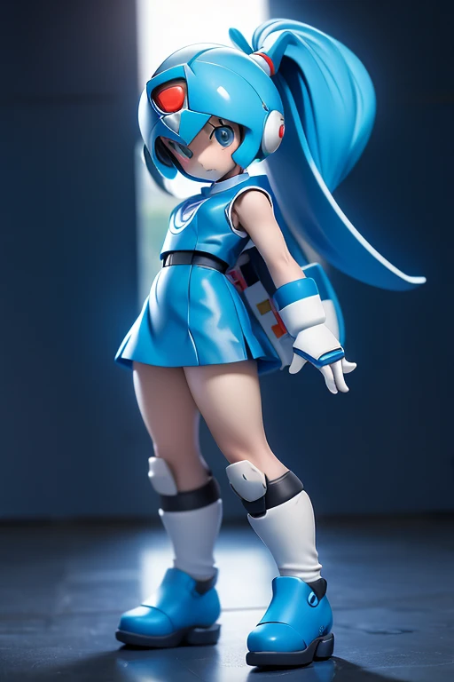 Rockman、Mega Man、Primary school students ,Young girl、front view