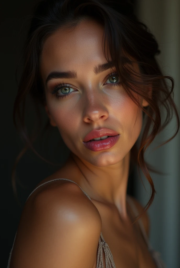 Girl makes a sexy face