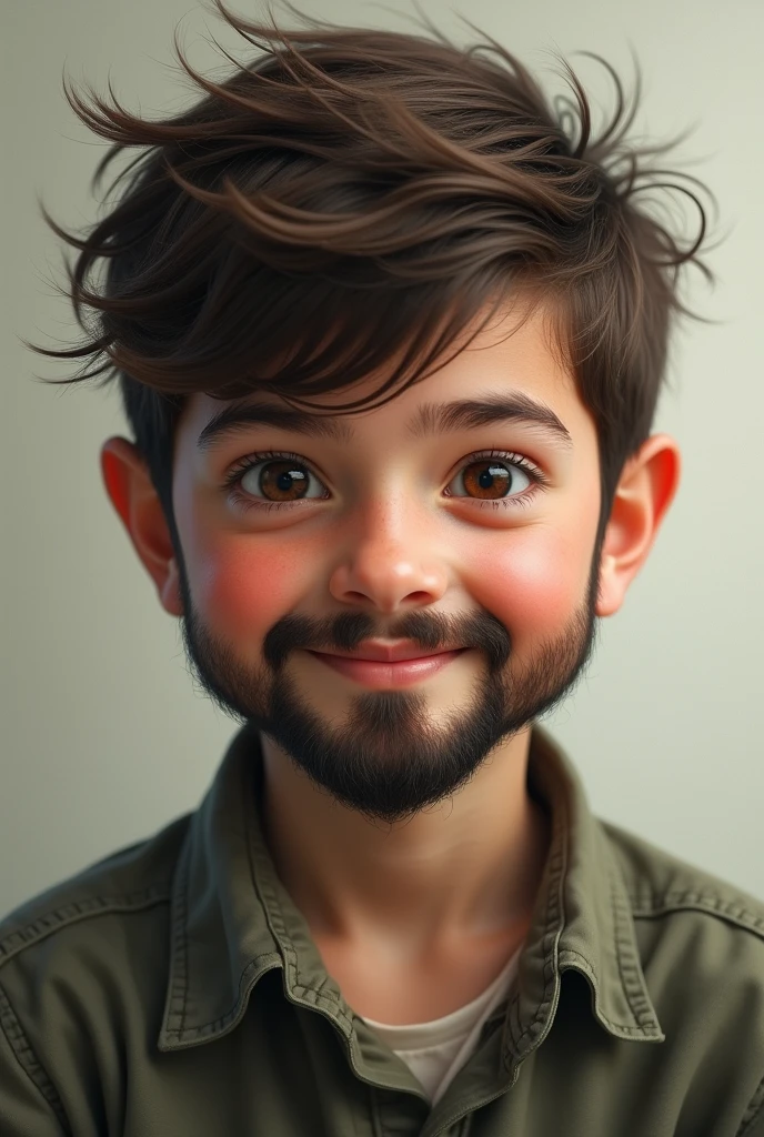 boy with beards and brown eyes