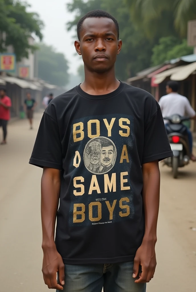A Dacoit in Bangladesh Wearing " The Boys" Tshirt selling the same Tshirts