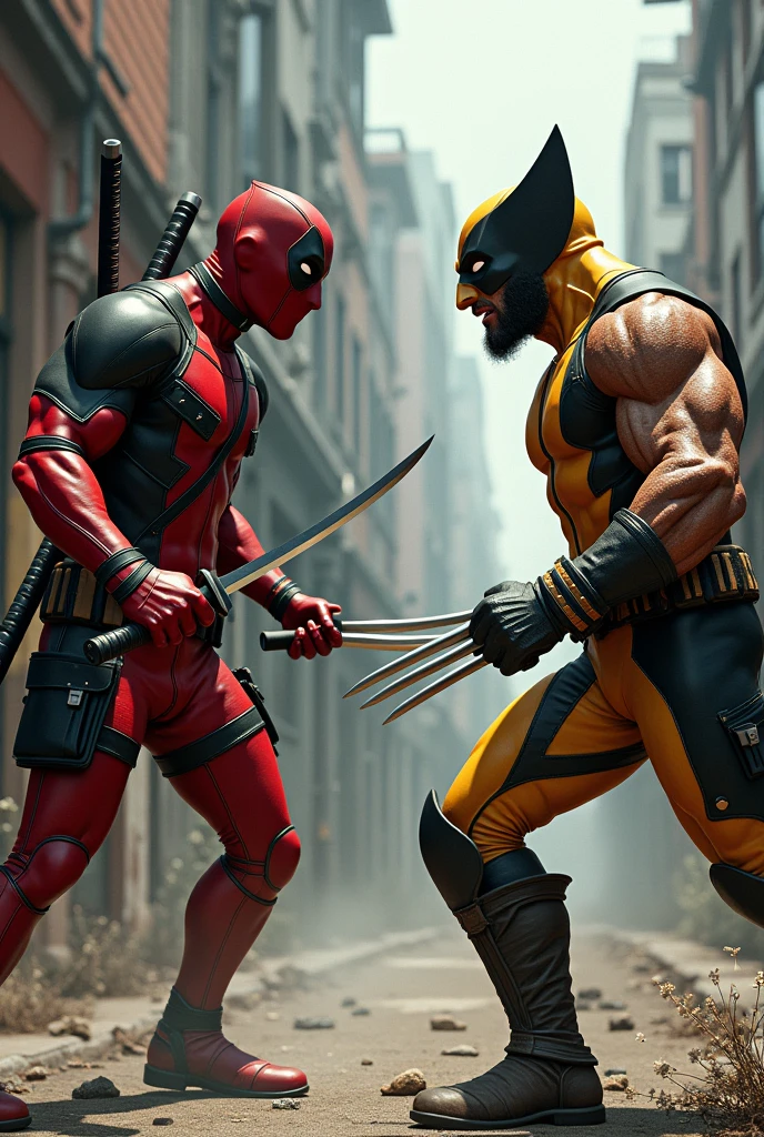 A cool Deadpool versus Wolverine picture