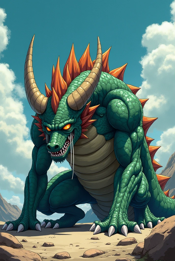 Anime Dragon Ball style no background kneeling and crying