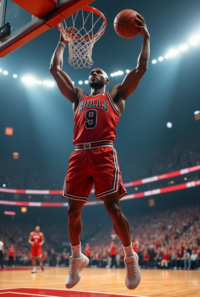 Player basketball dunk