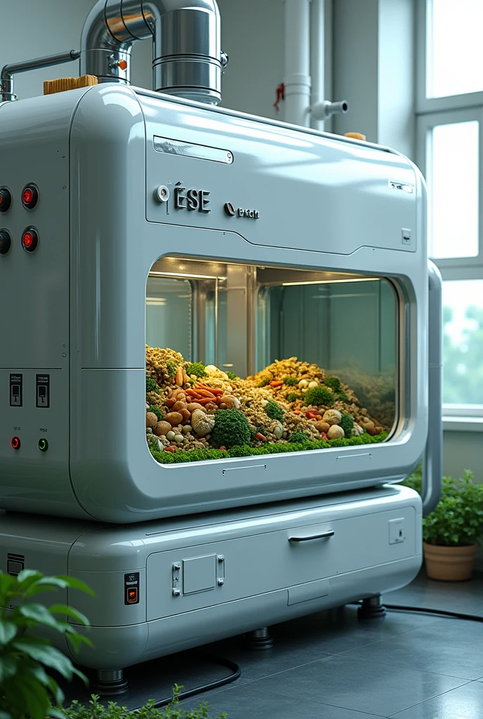 food waste to Anaerobic Digester with computer