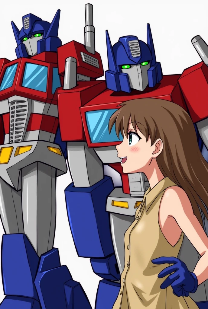 Optimus Prime and Rika Kawai