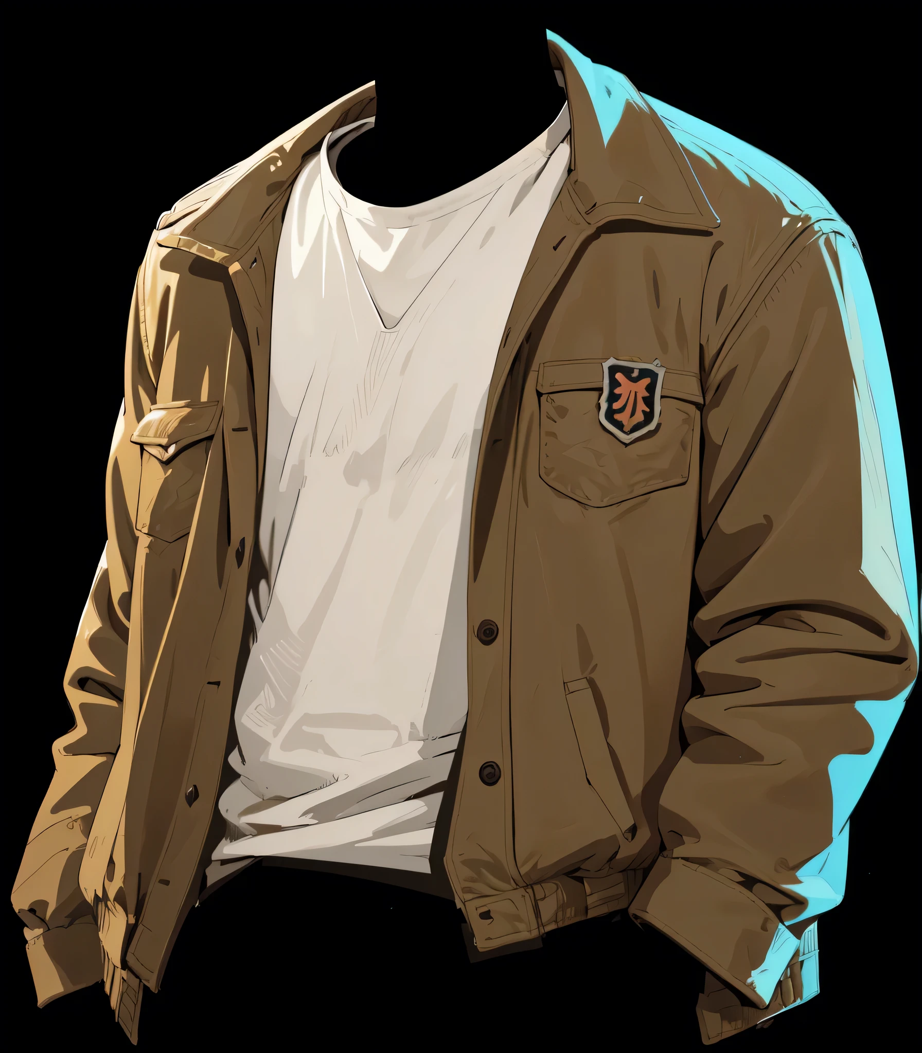 score_9, score_8_up, score_7_up light colors, watercolors, warm rays of light, ( lineart:1.4), thick outlines, (thick outlines:1.4), clean line art, sketch, manga, graphic novel, warm red sunlight, ultra-detailed,  male man, white shirt, brown jacket, detective emlem on the jacket