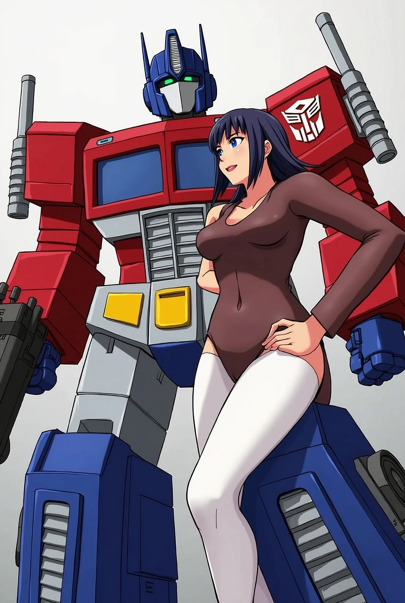 Optimus Prime and Rika Kawai