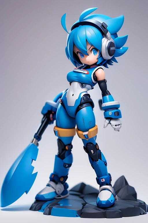 Rockman、Mega Man、Primary school students ,Young girl,Shortcuts、Short Hair、Character portrait、Big Breasts、Large Breasts、front view