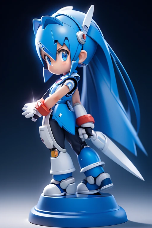 Rockman、Mega Man、Primary school students ,Young girl,Character portrait、front view
