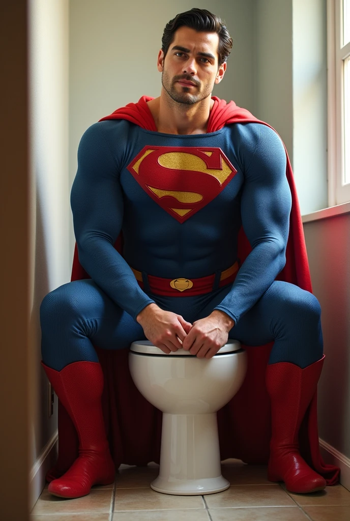 Superman doing potty 