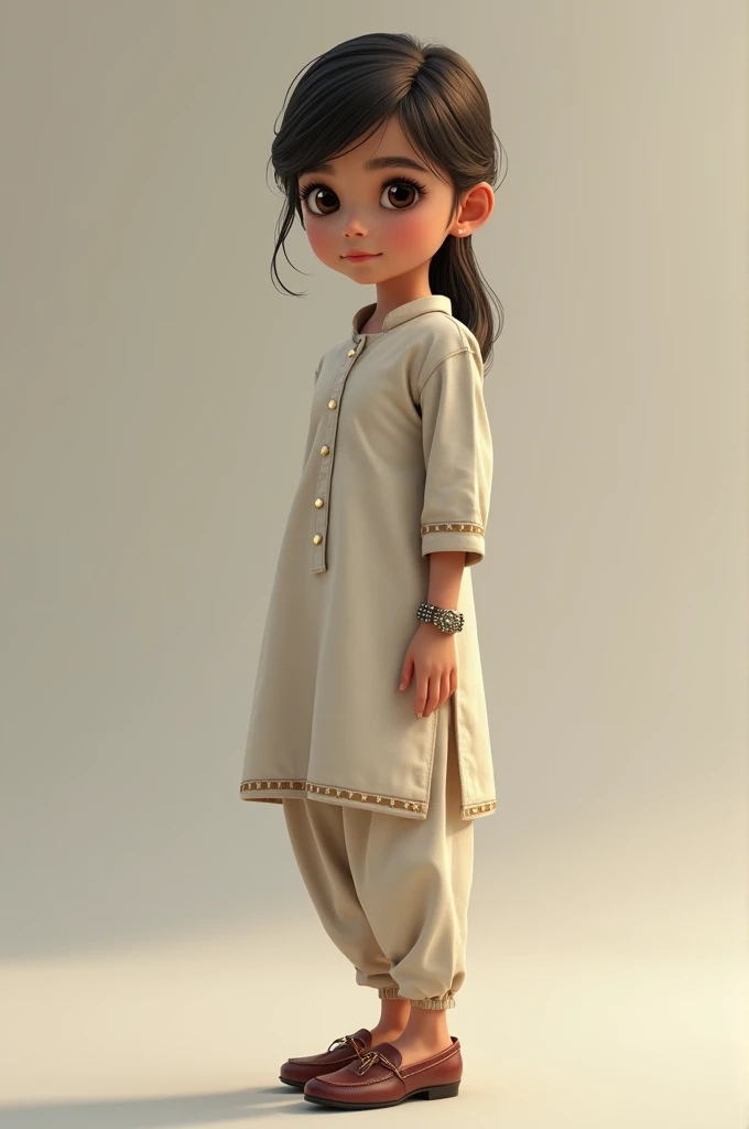 Pakistani girl standing shoes wearing realistic 