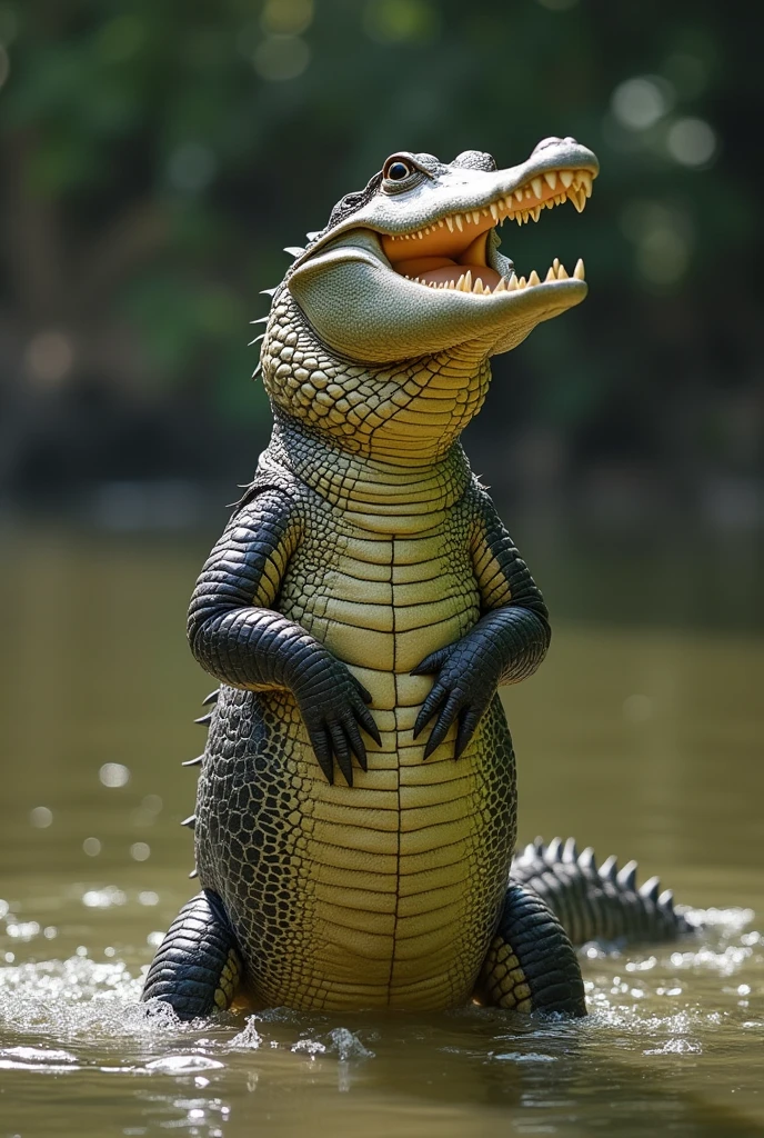 crocodile doing push ups
