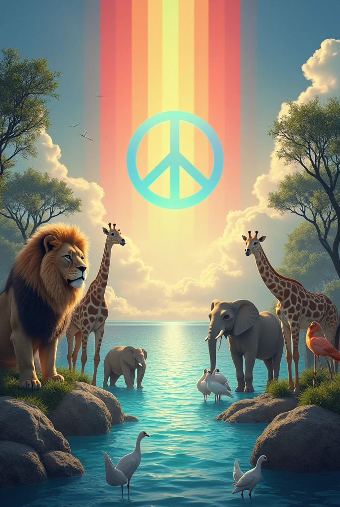 forever　perpetual　Eternity　peace　National flag　peace sign　Pigeons　olive　Endless　infinite　Rainbow Colors　colorful　Lion　elephant　giraffe　Flamingo　Whales