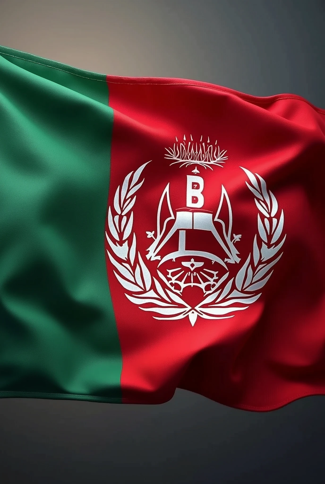 Live Afghanistan flag with national anthem some place for picture 