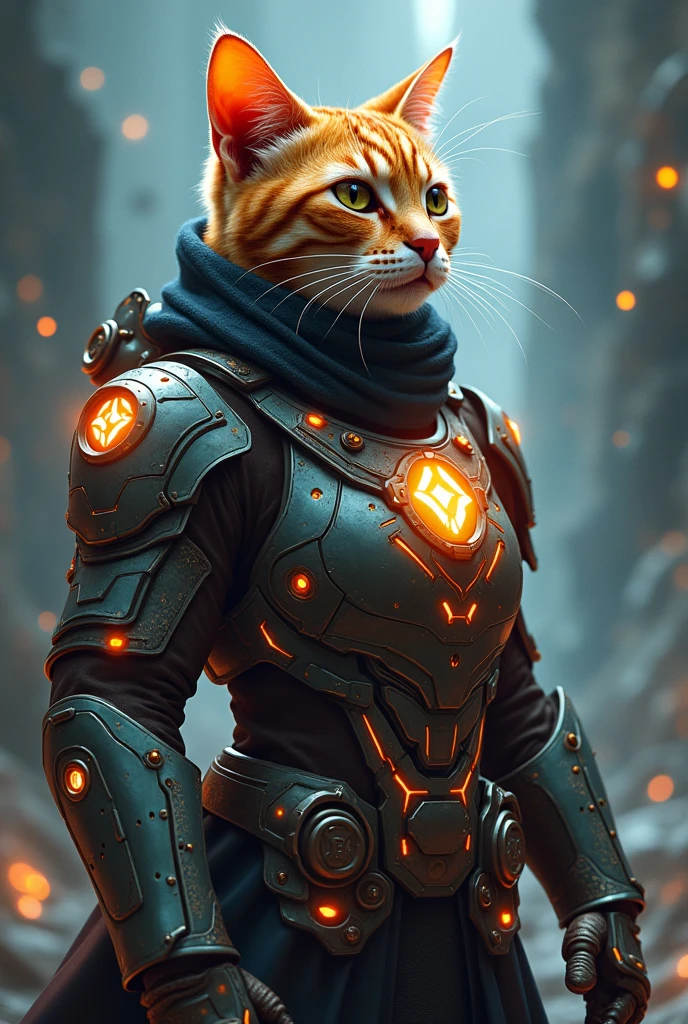 Added a uniform with protective iron bars at important points to the cat, which has already passed 8 lives, and added a magical and high-tech aura around the cat.