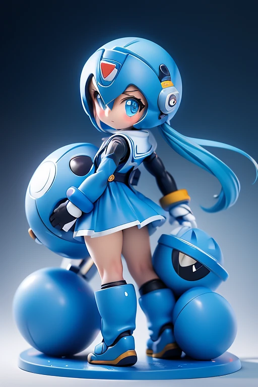 Rockman、Mega Man、Rocco-chan、Primary school students ,Young girl、front view