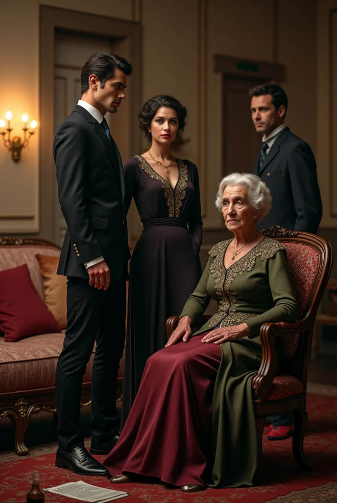 It creates a soap opera-type image of Lorenzo with his grandmother, Sofia and her daughter Carla , and a man