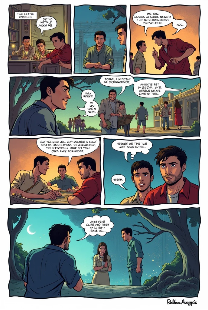 10 pqanel comic strip With title