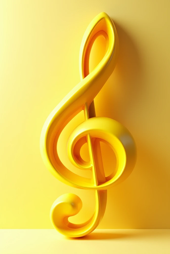 Yellow treble clef 
