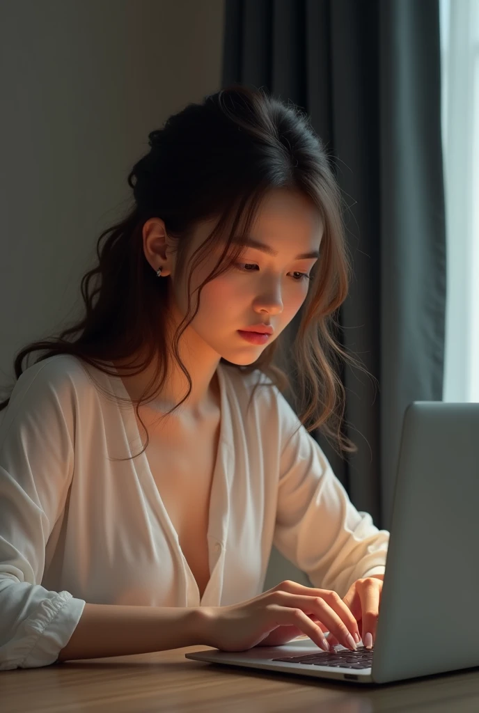 Beautiful girl with laptop