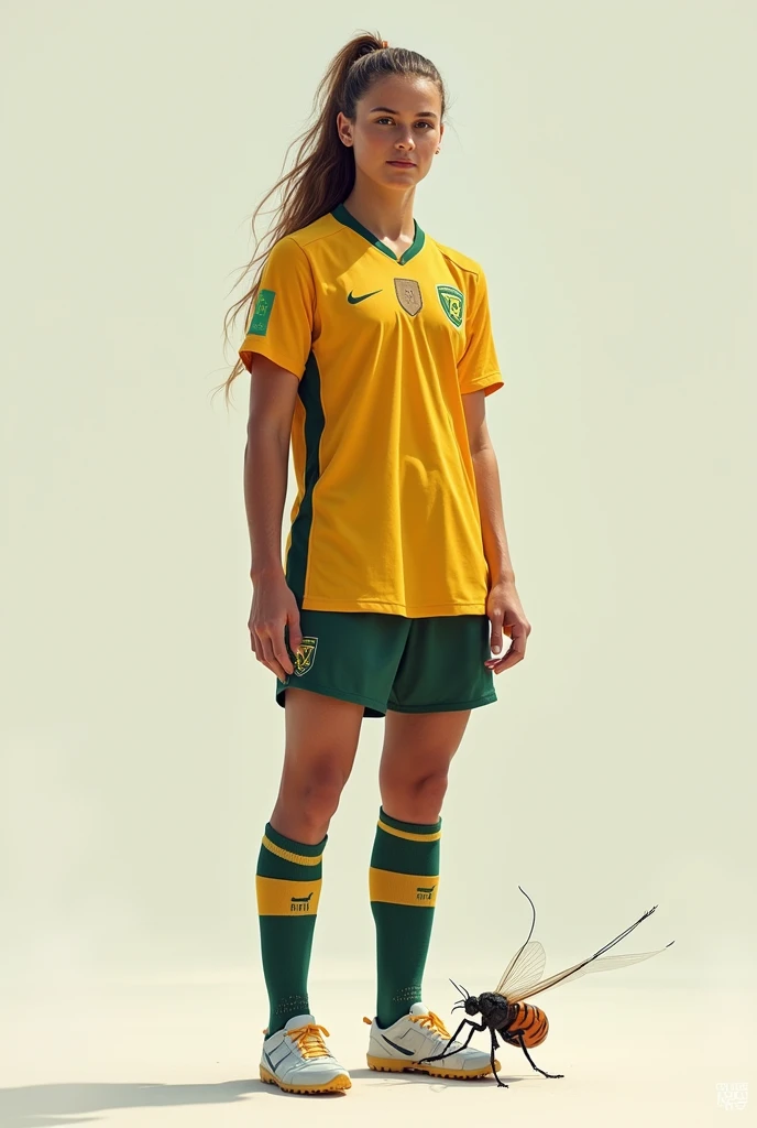 Sam kerr
with bug on
her feet