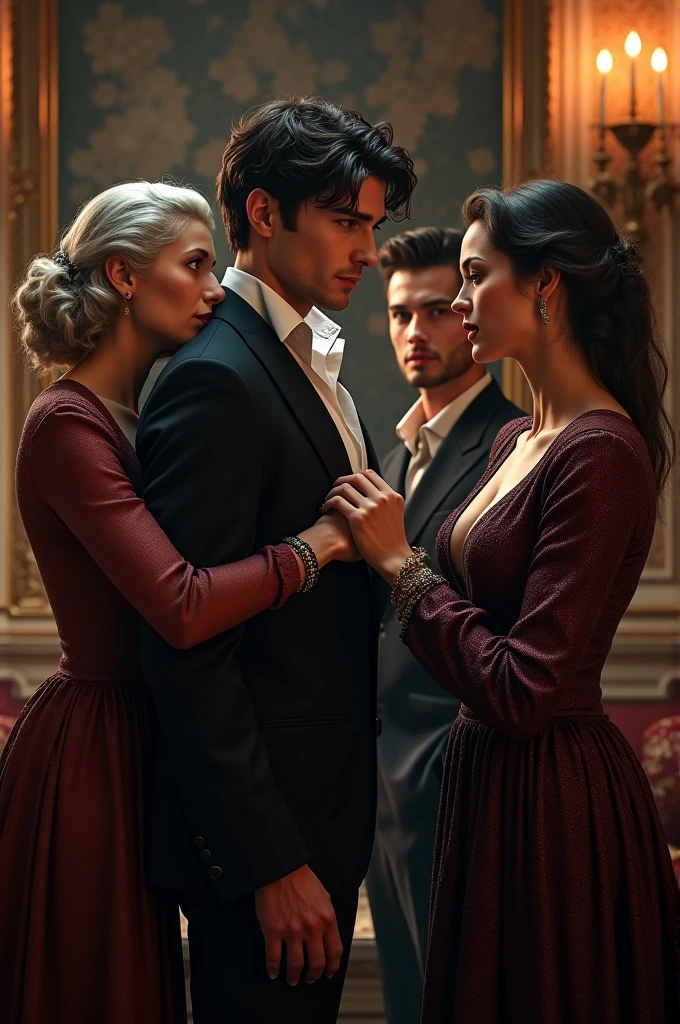 It creates a soap opera-type image of Lorenzo with his grandmother, sofia, carla and another man