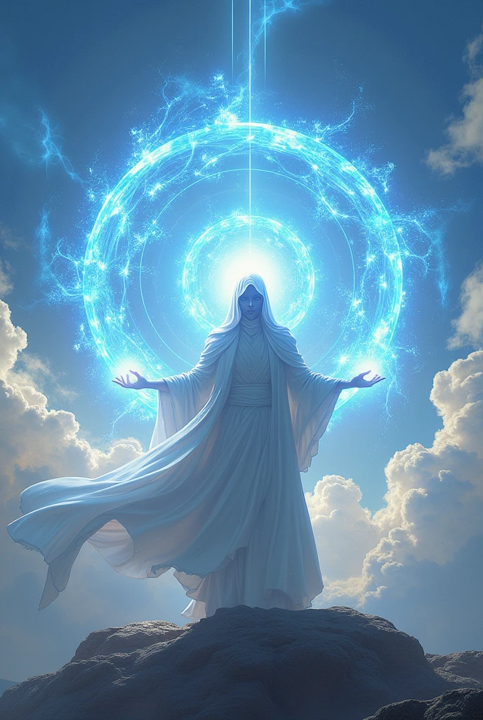 Gojo in sky with domain expansion