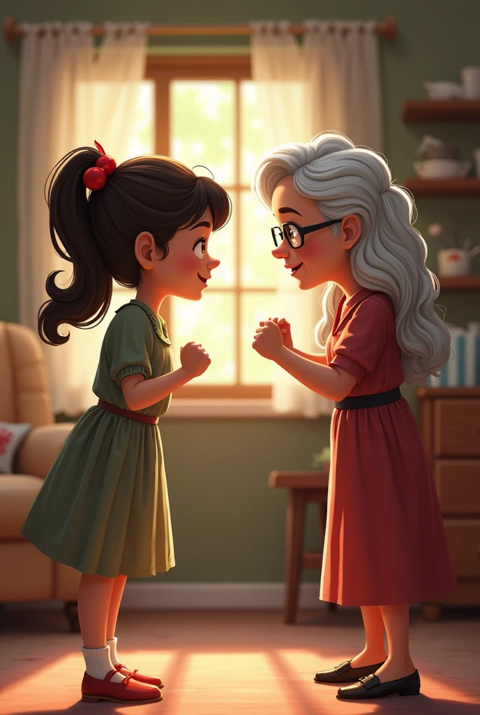 Generates an image of Sofia's rivalry with Grandma