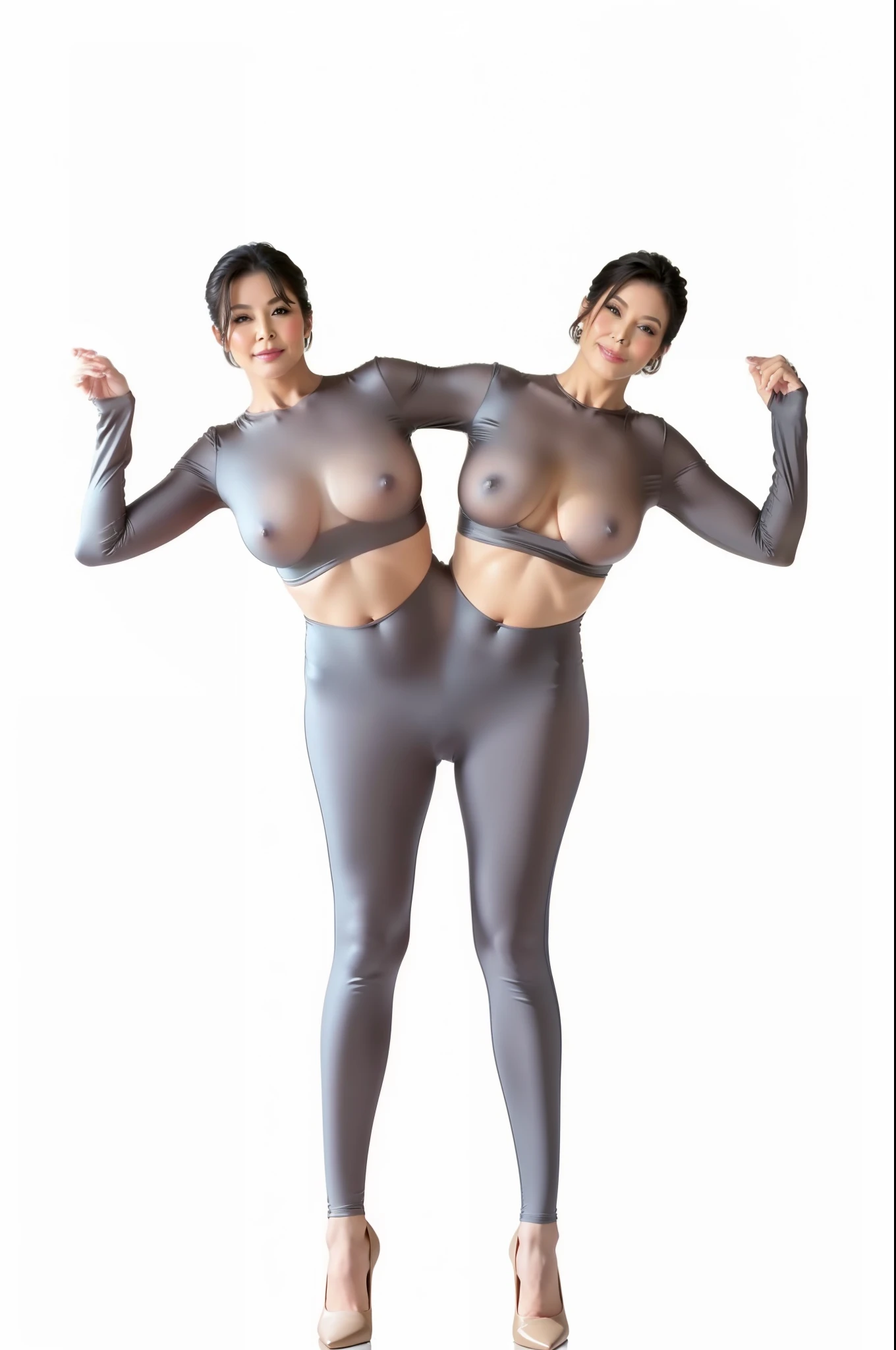 Browsing Caution,nude,(Highest quality,8k,masterpiece),Japanese Mature,50 years old,Huge ,Accentuate your cleavage,Glamour,sexy,Muchimuchi,