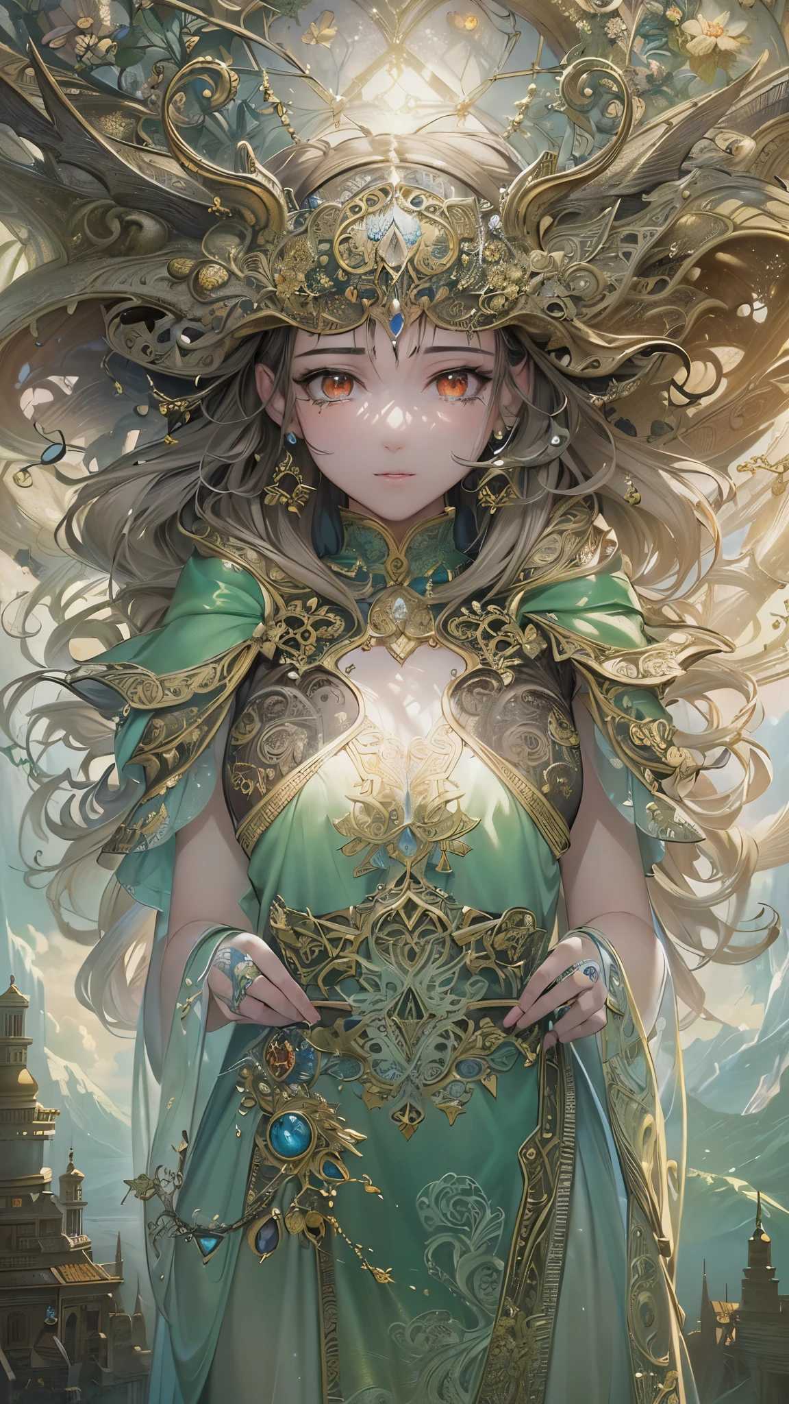 ((Highest quality)),(Ultra-high resolution),(Super detailed),(Detailed Description),((The best CG)),(masterpiece),Highly detailed art,(Fantasy art with intricate detail:1.5),