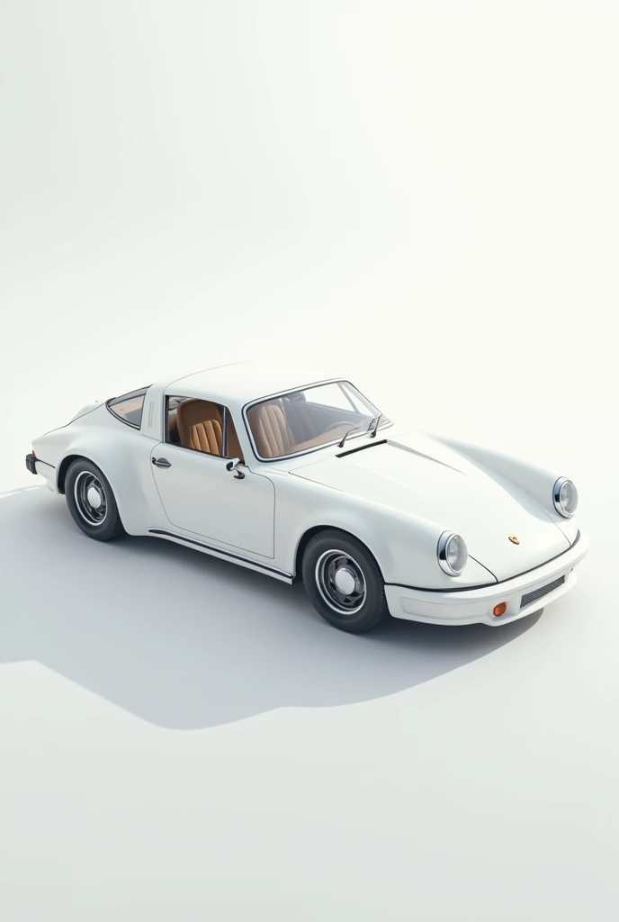 Porsche 911 in white background 