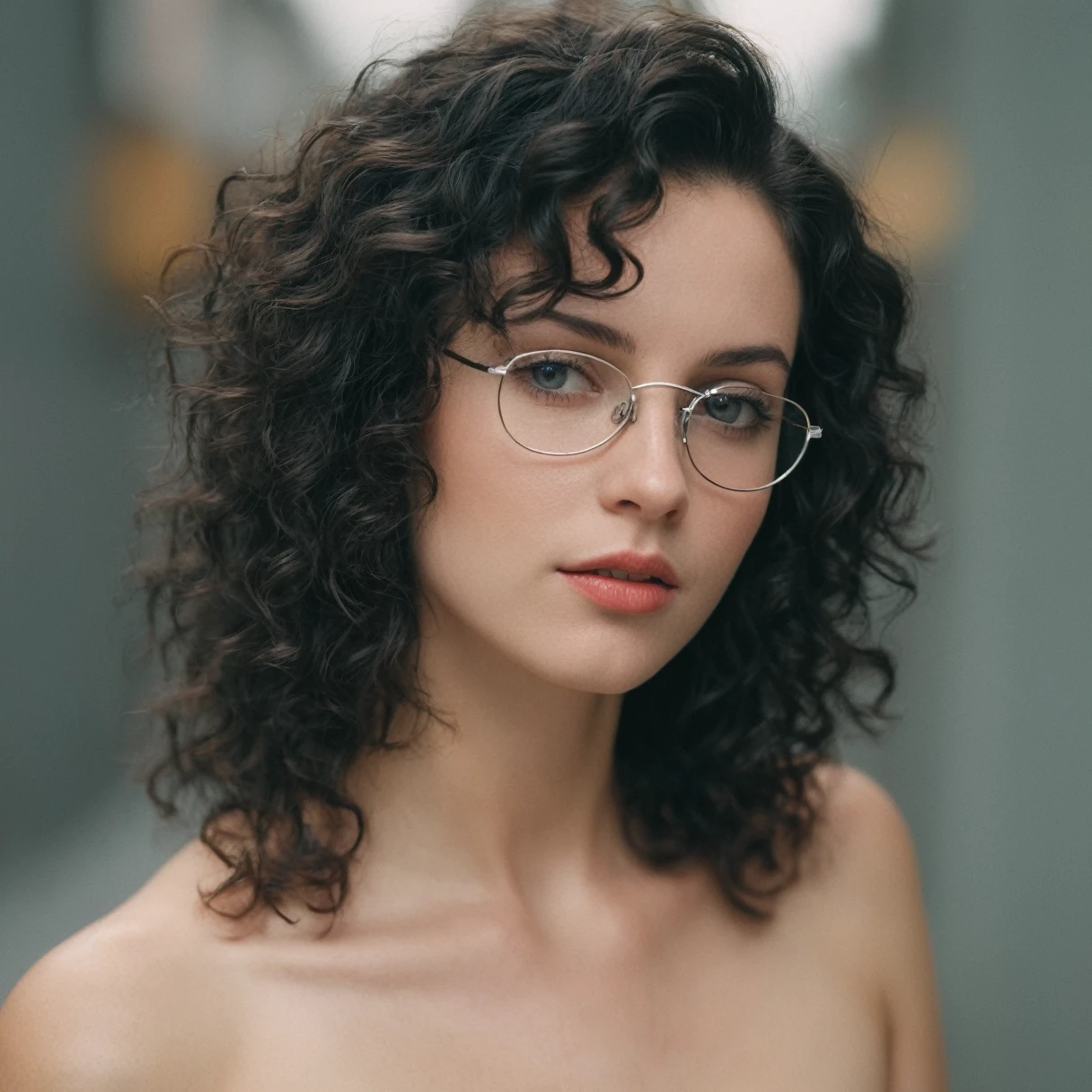 portrait парня, RAW photo, (24yo), (Beautiful,breathtaking,fabulous,well done,breathtaking) black curly shoulder length hair, pale skin, grey eyes, tired look, thin face, сине-красно-белая олимпийка из 90-х, realistic skin texture, construction glasses, (Best quality,a high resolution,masterpiece),ultra-detailed,(realistic,photorealistic,photo-realistic) portrait, 8 K, very detailed, (high quality, Best quality:1.3), Extremely high resolution, granularity, ((macro lens)), dark atmosphere, ((focused on the eyes)), male expressions, photo, SLR camera, 35 mm, Fujifilm Superia Premium 400, Nikon D850 photo из фильма, Kodak Portra 400 F1.6 lenses, 8 K, uhd