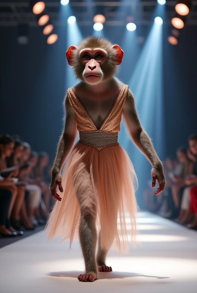 Monkey
in a dress fasion show competitions