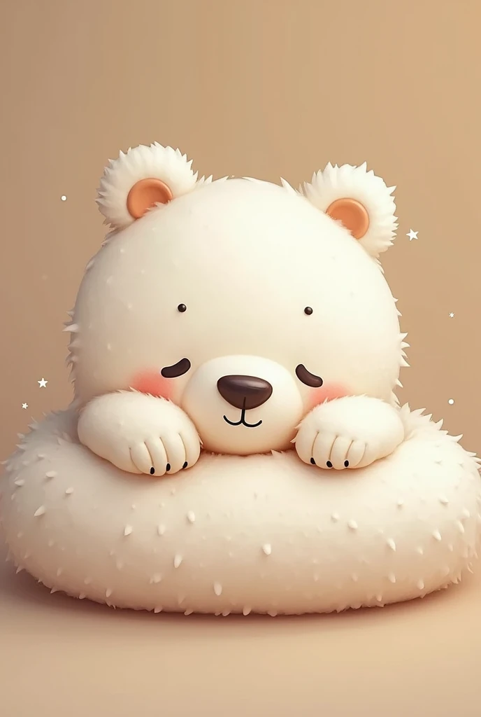 lofi pets　sleepy　Soft and fluffy　white bear