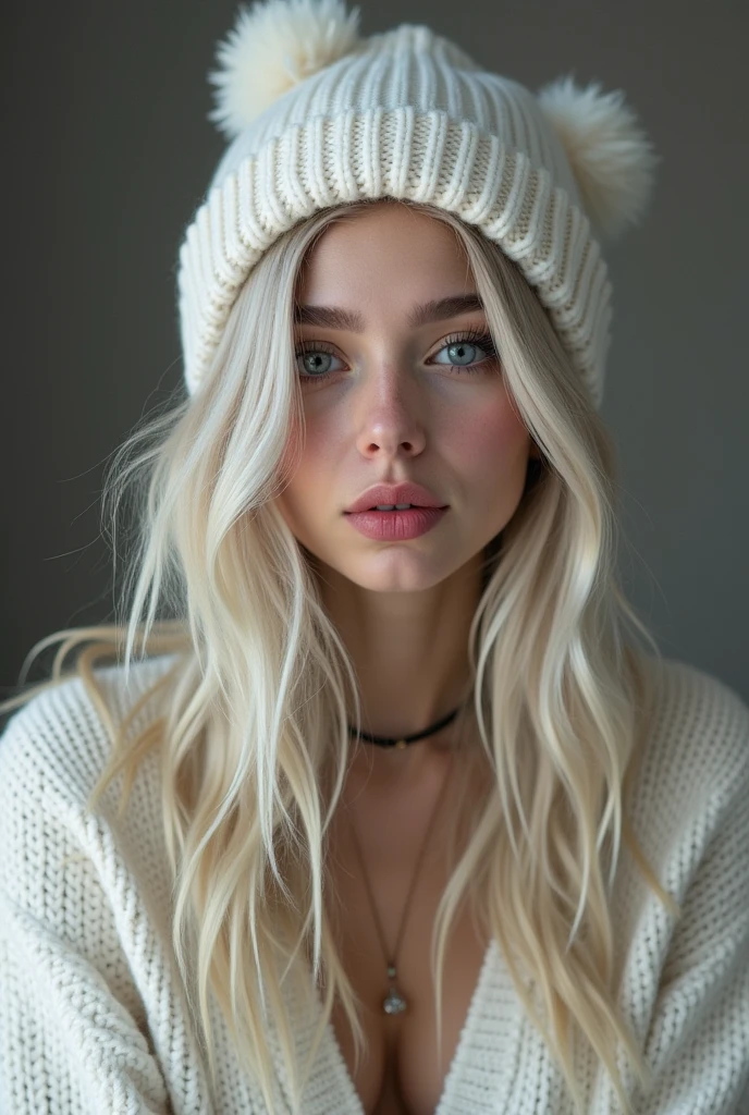 Women with back hair,flustered heart eyes face - white,grunge hair w/ bunny beanie in white,3.0 woman sweater,pjs emo grunge vamp y2k star