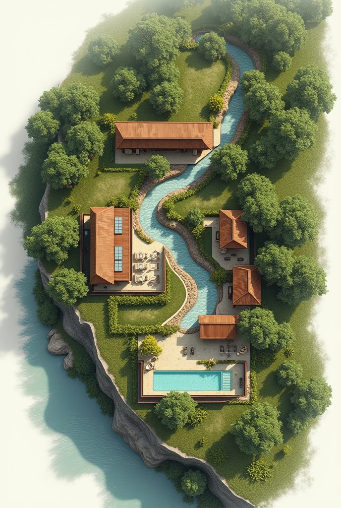 Plan d'ecolodge sis à Dobo Andrabofotsy