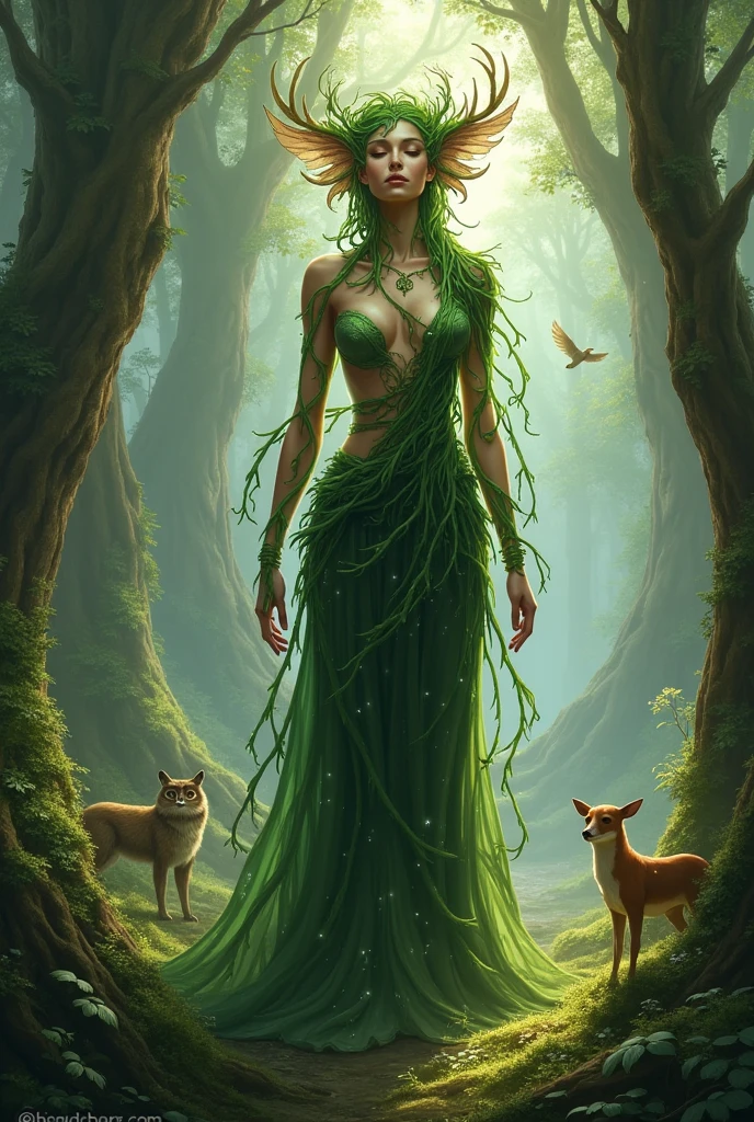 masterpiece, best quality, BrianFroudStyle, faerie surrounded by weird creatures in a forest, mushroom,