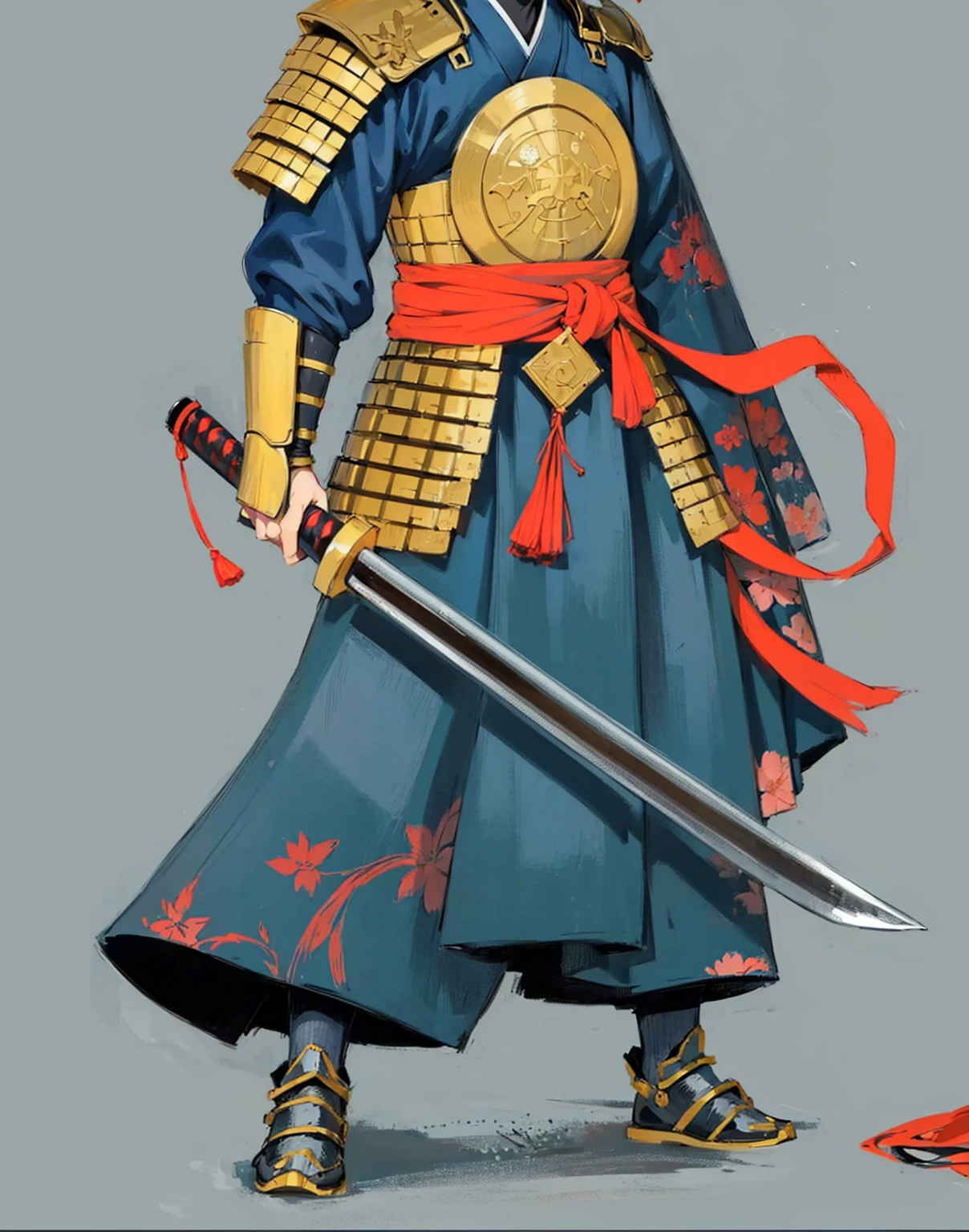 character in Japanese setting, man, Art, японская armor, Japan, Samurai, man, мужское kimono с узорами, kimono, armor, digital painting