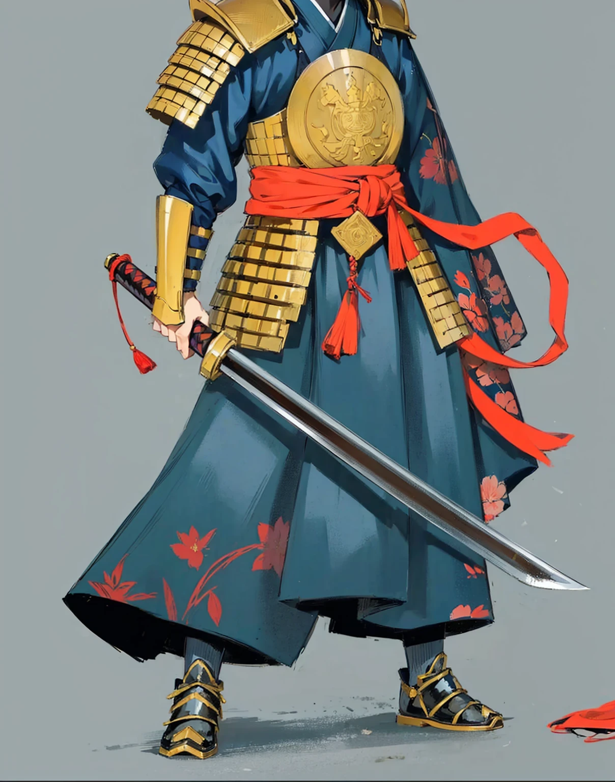 character in Japanese setting, man, Art, японская armor, Japan, Samurai, man, мужское kimono с узорами, kimono, armor, digital painting
