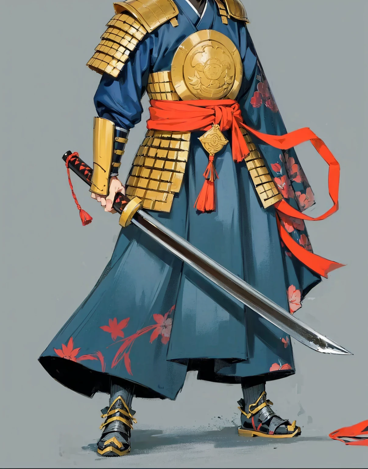 character in Japanese setting, man, Art, японская armor, Japan, Samurai, man, мужское kimono с узорами, kimono, armor, digital painting