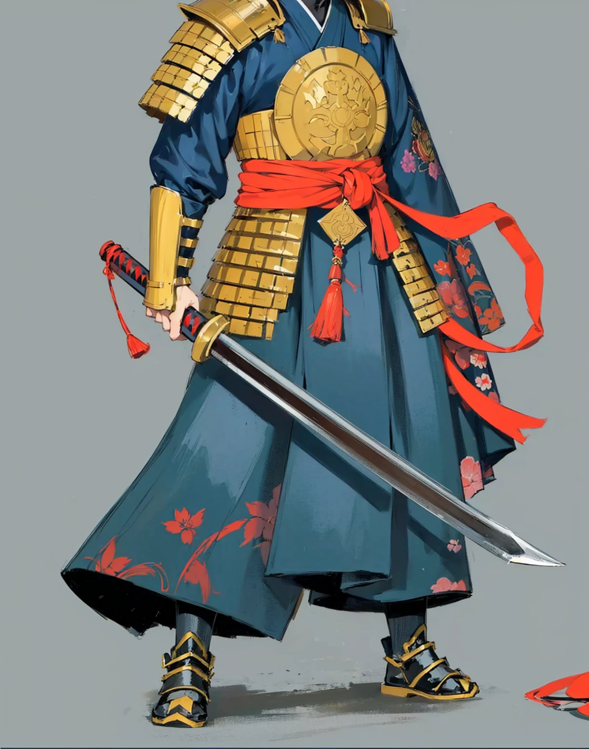 character in Japanese setting, man, Art, японская armor, Japan, Samurai, man, мужское kimono с узорами, kimono, armor, digital painting