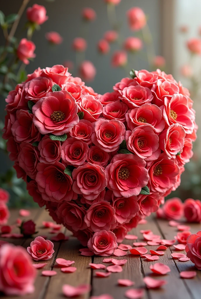 Give the palki with love shaped decoration with flowers full of covered to palki