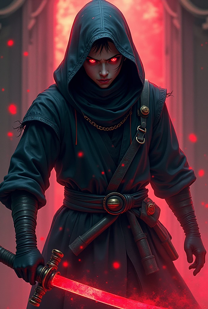A detaled ustration face evl ninja woifmagic, -shrt deign
red coior dark magic splash, dark ghotic, t-shit design, n the
style of Studio Ghibl, pastei tetradic colors, 30 vector art, cute
and quirky, fantasy at, watercolor effect, oken, Adobe
usrato, hand-drawn, digtal painting, kow-poy, soft ighting.
bird's-eye vie, isometric styie, retro aesthetic focused on the
character, 4K resolticn, photoreaistic rendering, using Cinema
4D