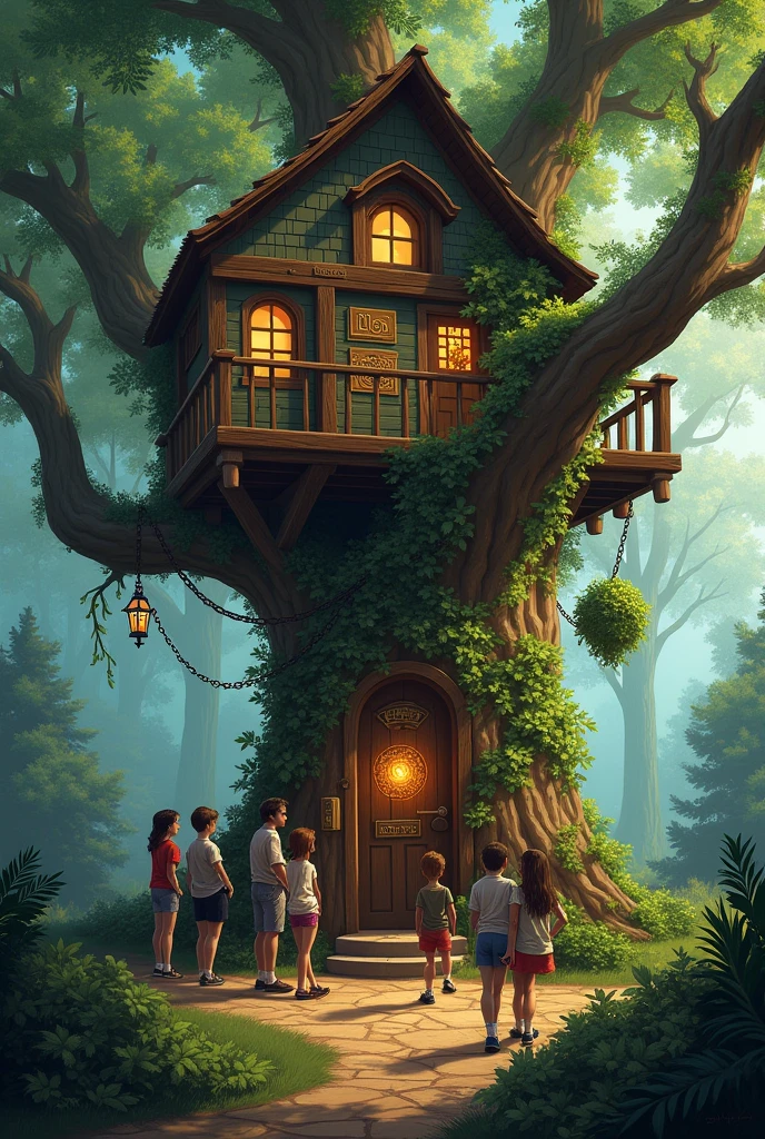 A group of friends finds a treehouse that can transport them to different eras. What historical events or future wonders will they witness?