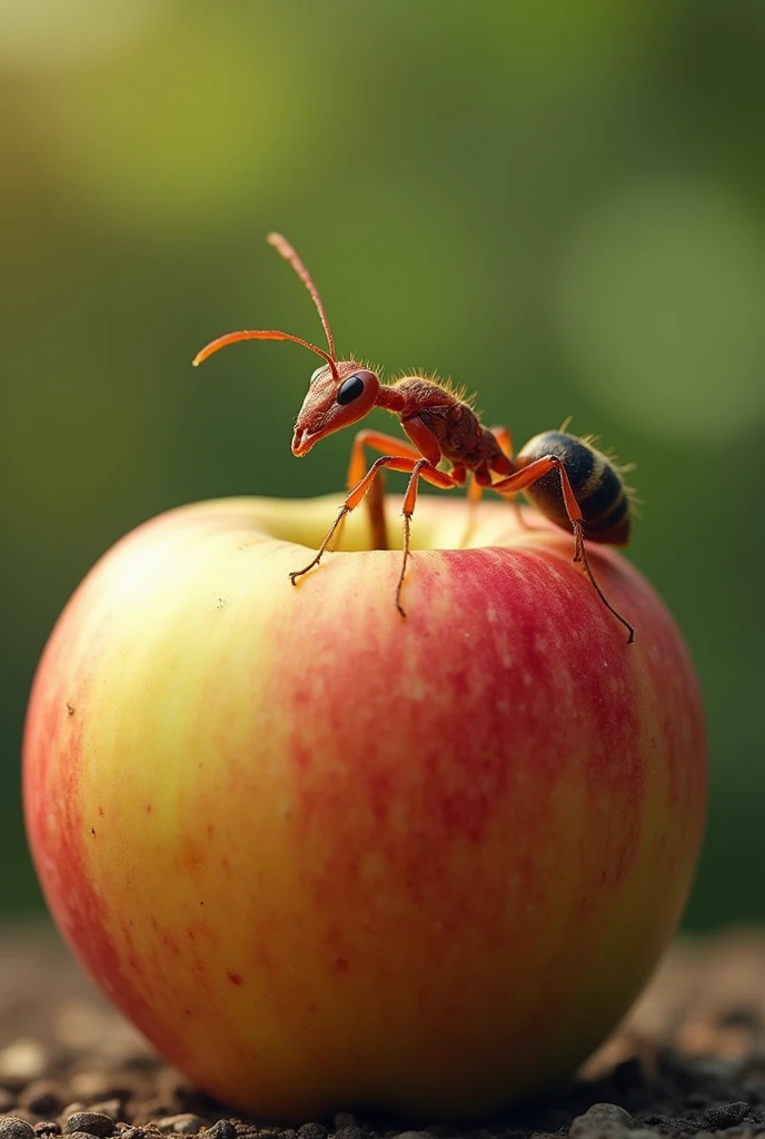 Ant eat apple