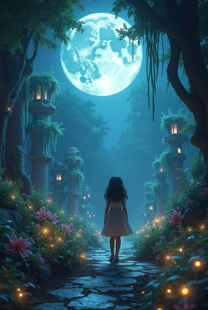 The Moonlit Garden: A girl finds a garden that only blooms under the light of the full moon. The garden holds secrets and creatures that only come out at night.