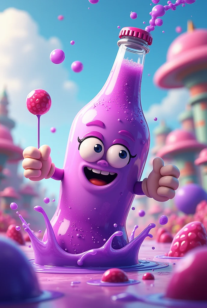 purple soda company called Geli Grin, with the Geli and Grin sharing G's.