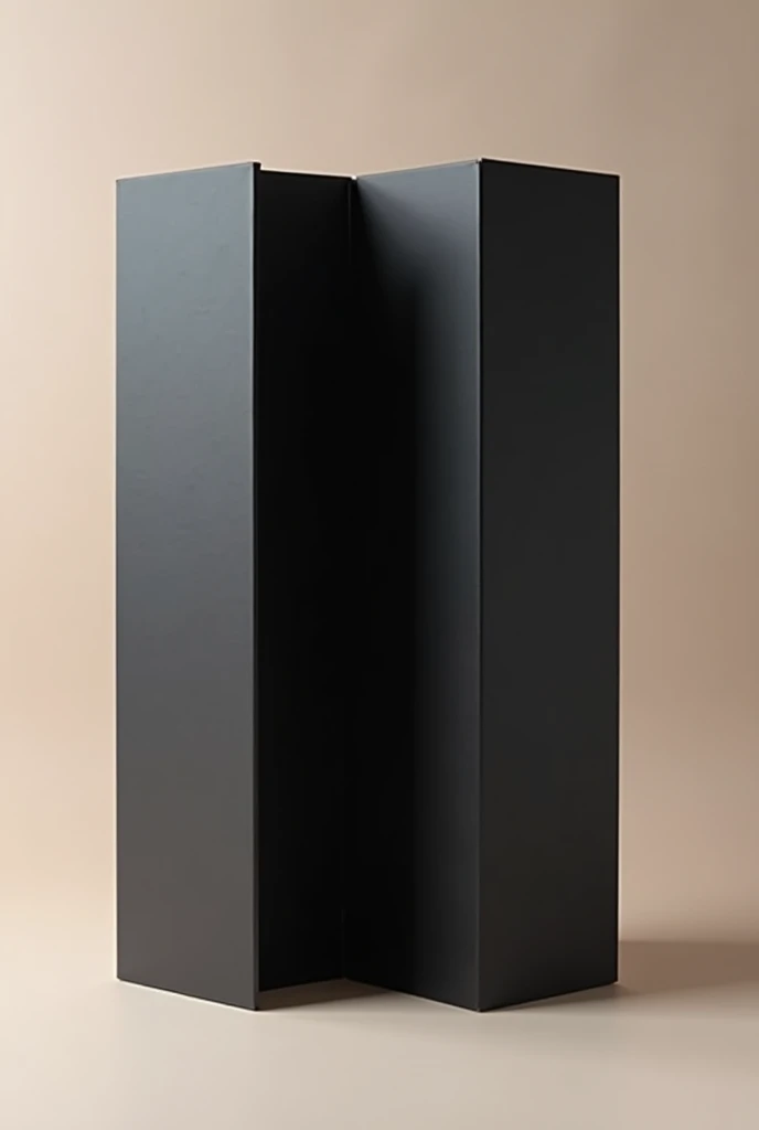 create a tall black 2d cardboard rectangle