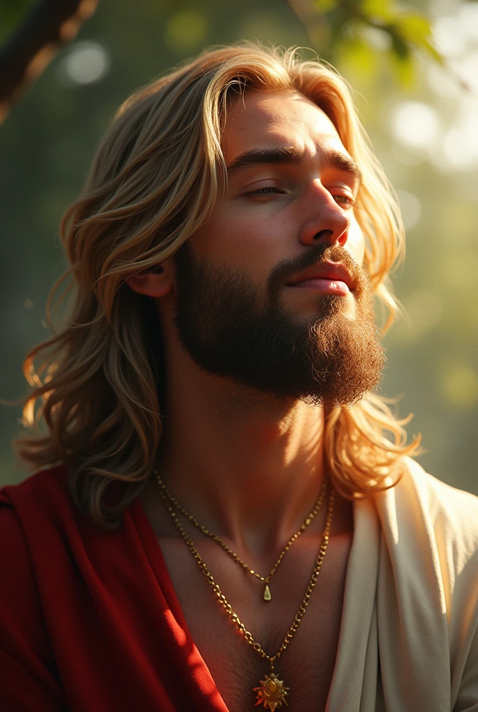 male, whole body, Game Art Style, (masterpiece), Highest quality, High resolution, 4K, 8k, Detail View, Intricate details, Cinema Lighting, Great quality, 若いmale1人, bird、Bard、Close your eyes and sing passionately、Jesus Christ、Ash Blonde Hair, Great shade, Soft lighting, Facing camera, Perfect Eyes,refreshing